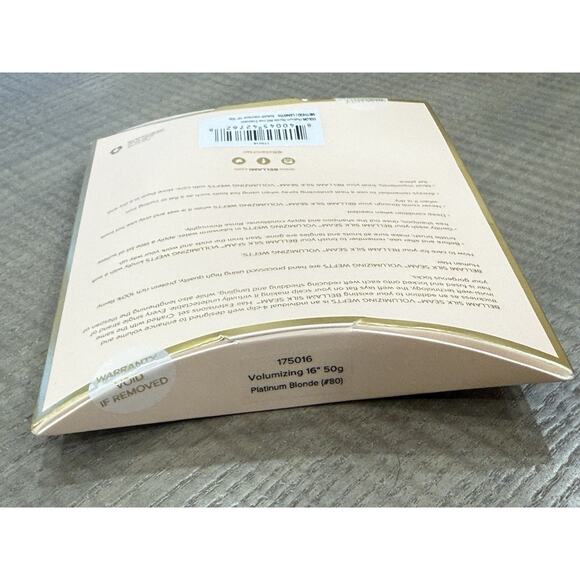 BELLAMI Silk Seam Volumizer Weft 16" Individual 4-Clip Weft 50g Platinum Blonde - Picture 7 of 8